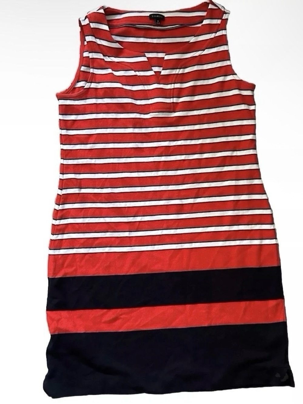 Women’s Talbots Striped Red White And Blue Tank Top Dress Size Medium